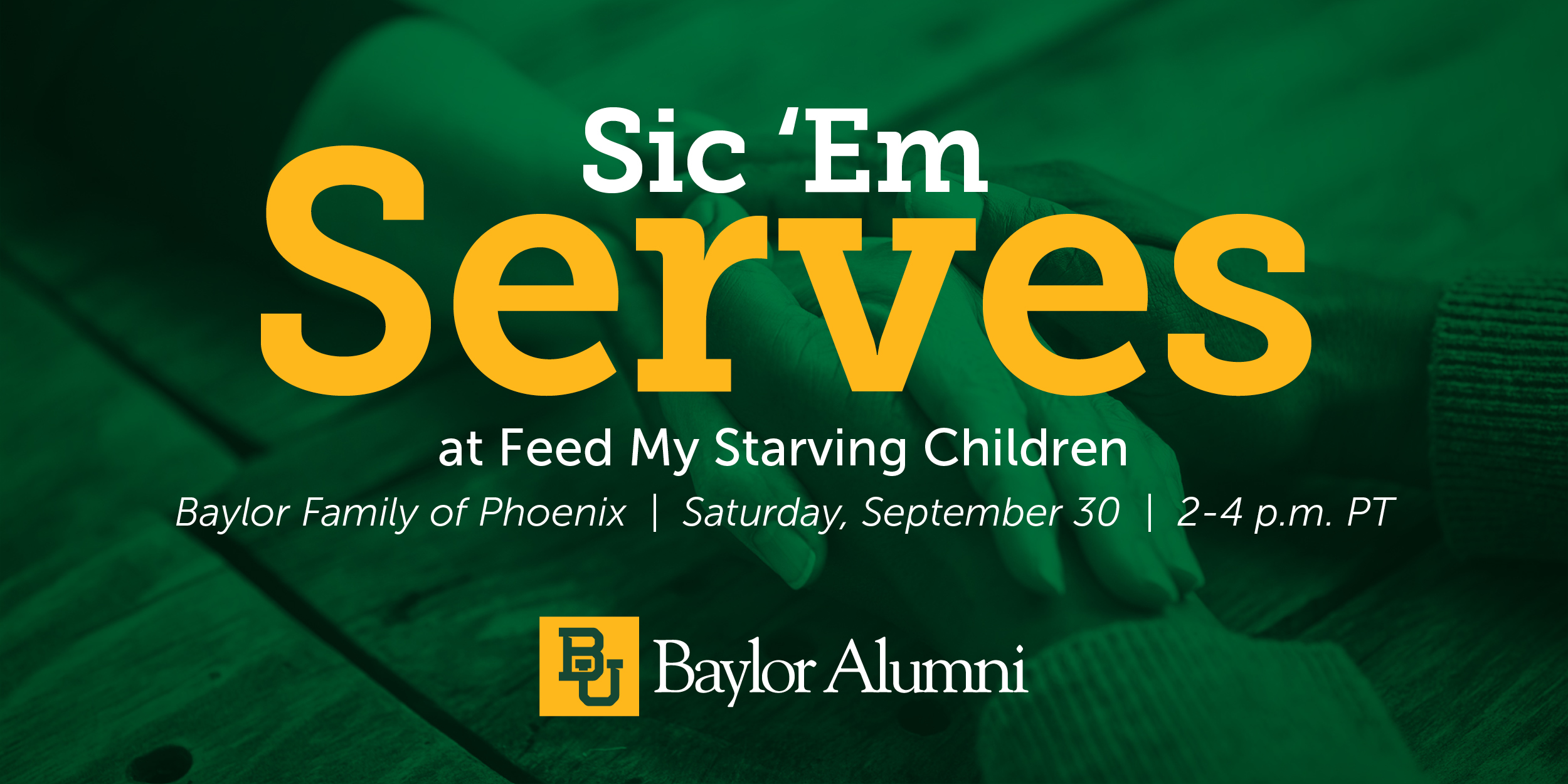 Baylor Family of Phoenix Sic 'Em Serves at Feed My Starving Children