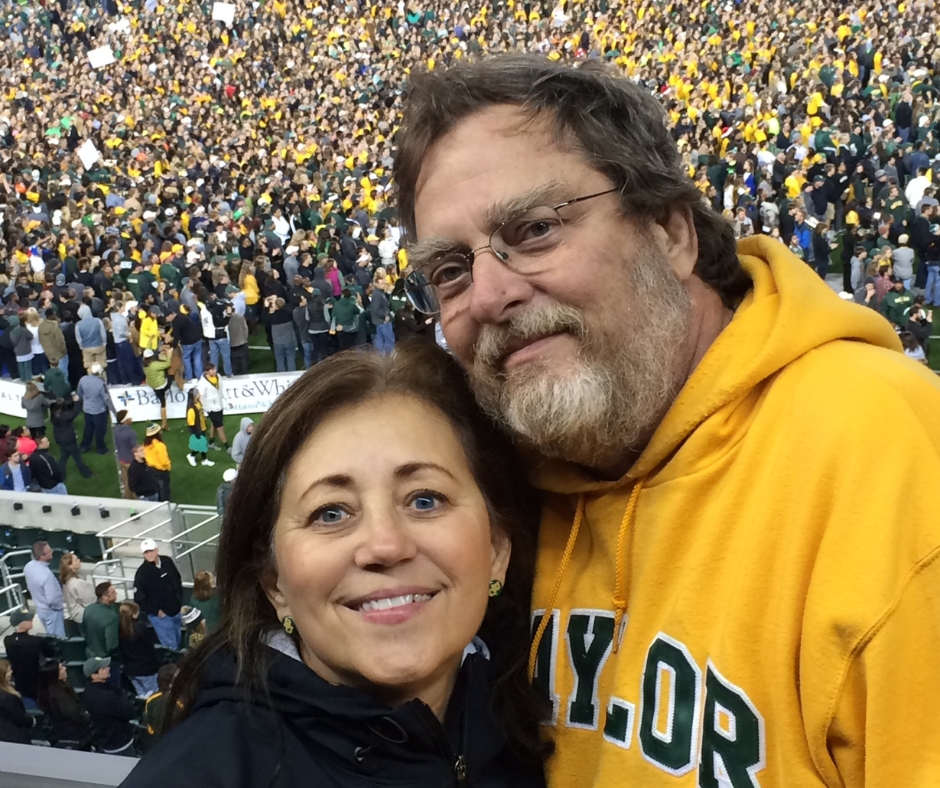 Shirley and Steve Hunter Baylor football game
