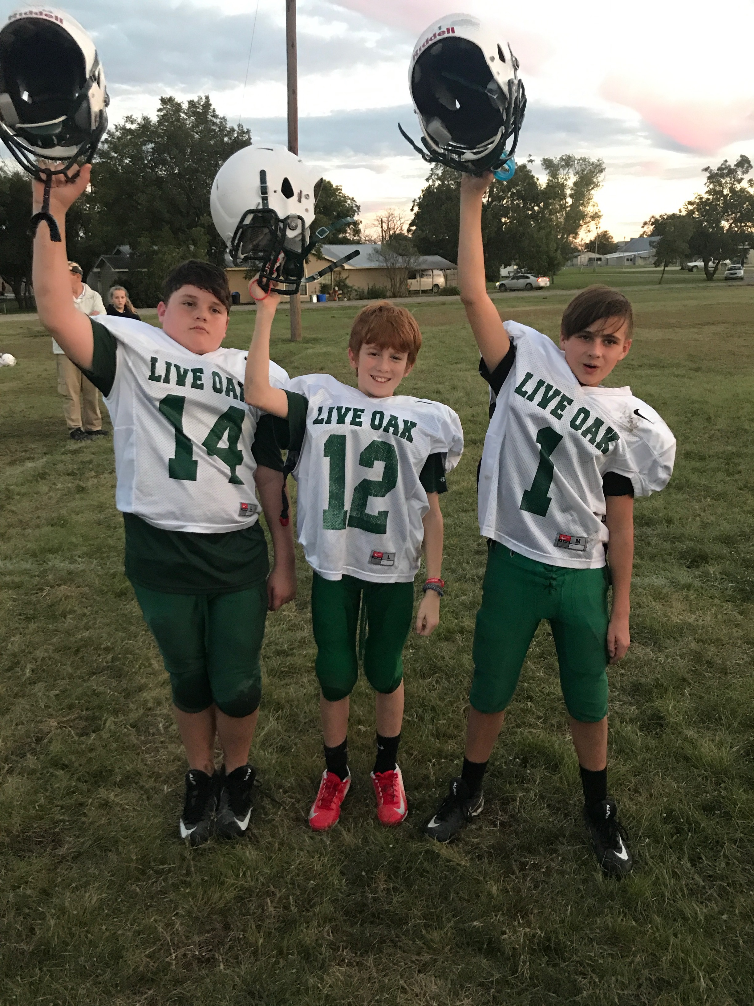Fuller, Buck, Corona boys playing football