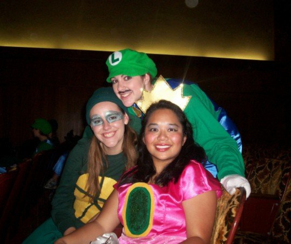 Baylor friends dressed up for Halloween