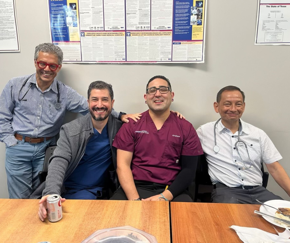 Dr. Marco Chalaby (BA ’87, MA ’89) with coworkers