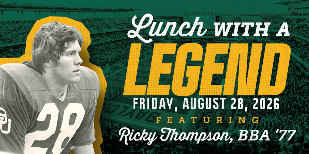 Lunch with a Legend featuring Ricky Thompson, BBA '77 | Friday, August 28, 2026